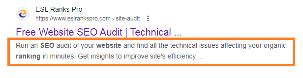 Meta description can have a great impact on whether people click it or not and ultimately visit your site