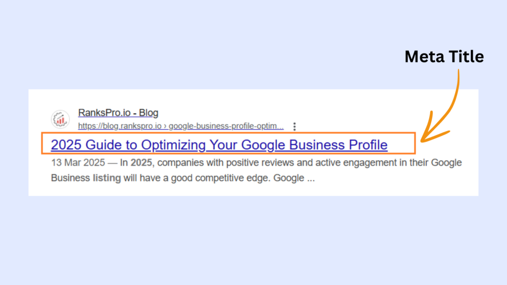 How to Use Meta Tags for SEO? 2 Meta Title