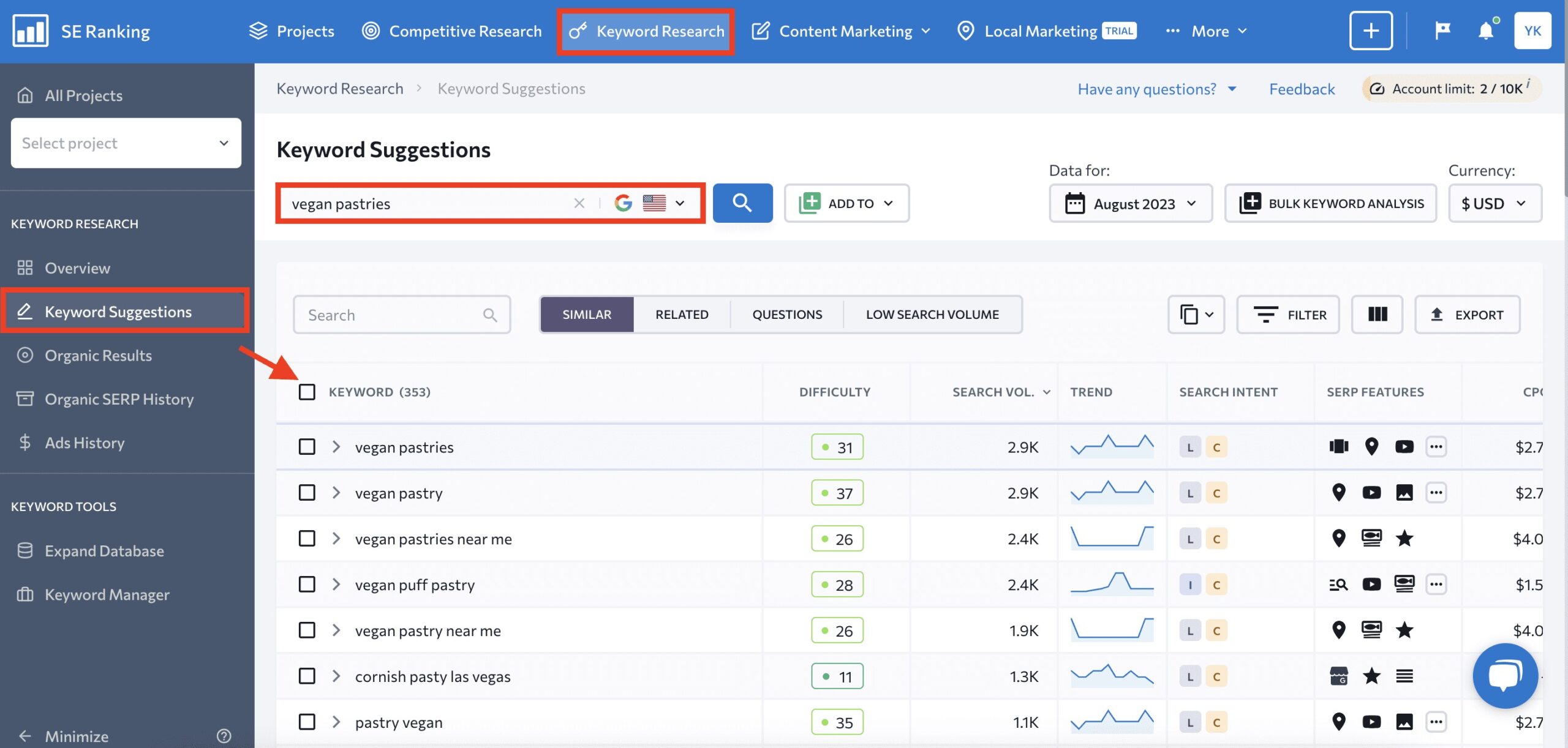 10 Ubersuggest Keyword Research Tool Alternatives to Try 7 SE Ranking